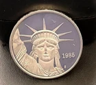 1985 Johnson Matthey Liberty Trade Silver Round – 1 oz .999 Proof – JMx