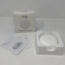 Ring Z Wave Alarm Flood and Freeze Sensor - White - Open Box