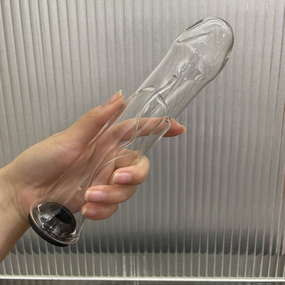 ice anal plug Hollow Glass Dildo Add Hot Ice Water Crystal Anal Butt Plug Women Men Sex  Toys
