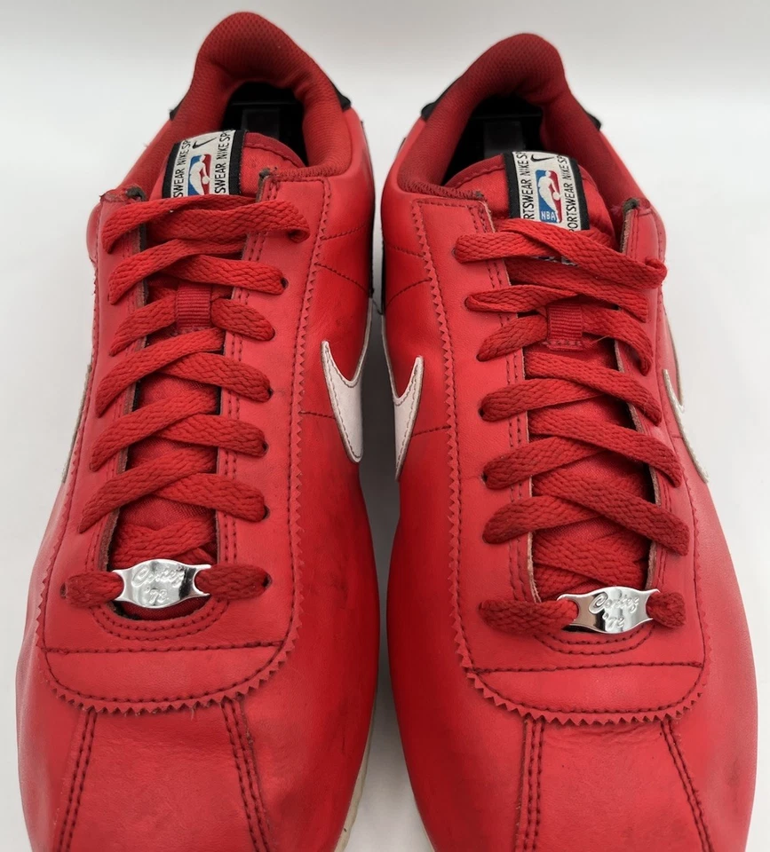 Nike Cortez NBA SE Red White Black Running Shoes Rare CI1047-600 Mens Size 12 - Image 2 of 4
