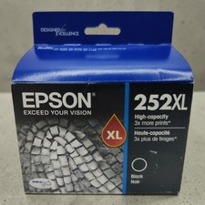 EPSON BLACK Ink Cartridge 252XL High Capacity EXPIRED 2/2021 Sealed
