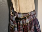 1950's Lawrie of Glasgow Tartan Cotton Pinafore Pleated Kilt Adjustable Size 4 — photo 5