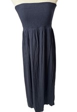 Old Navy Womens Black Strapless Smocked Maxi Dress Size M