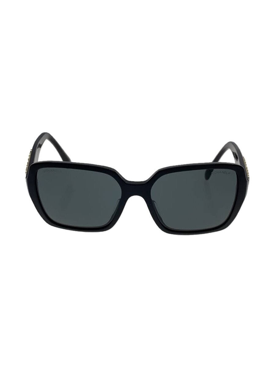 美品 CHANEL サングラス 5408-A ブラック ロゴ 黒 スクエア I211824212-5_5520653f-582b-