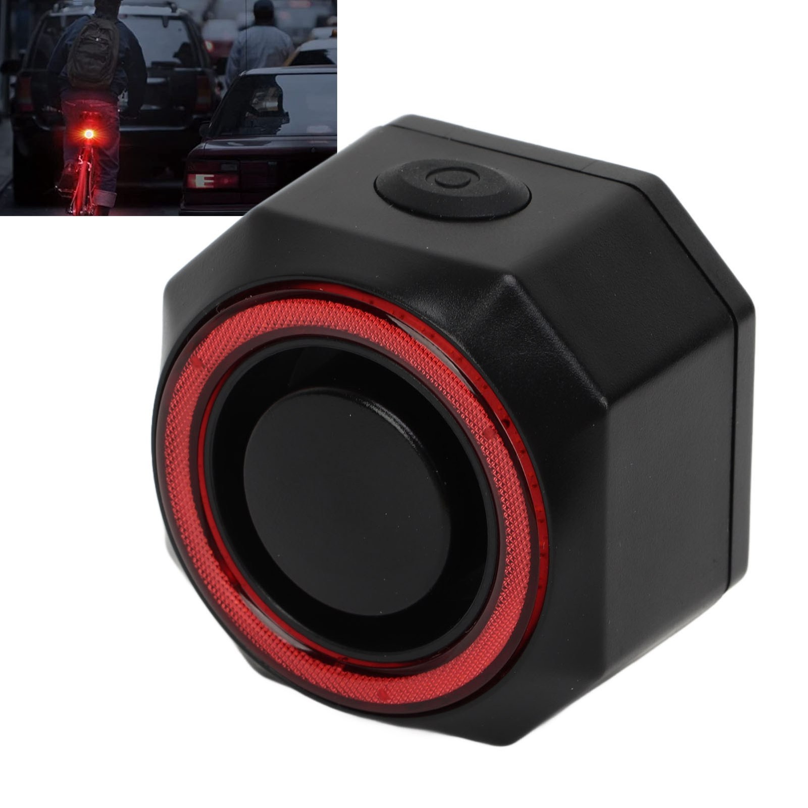 Bike Tail Light Alarm 4 Modes Light Sensitivity Adjustable Remote Control