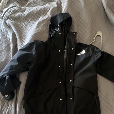 The North Face Hooded Waterproof Windbreaker Men's Black Jacket Size M