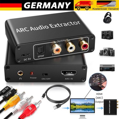 HDMI ARC Audio Extractor Konverter Adapter für optische Faser Koaxia,TV Soundbar