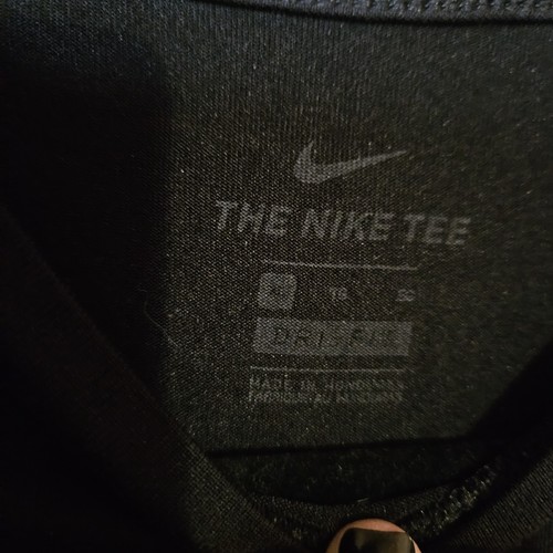 Nike Girl Youth Dri-Fit Shirt XL Blk/W Purple Sleeves - Picture 6 of 6