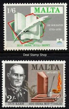 Malta 1971 SG 447 - SG 448 Literary Anniversaries Unmounted Mint MNH