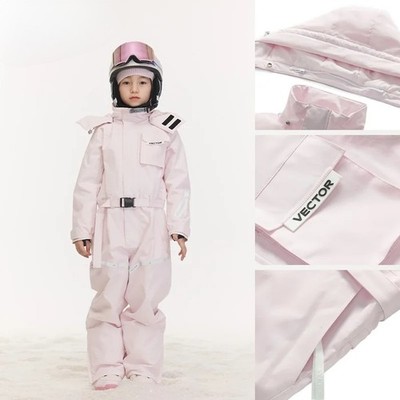 Thick children One-Piece Ski Jumpsuit Outdoor Sports Snowboard Jacket Jump Suit