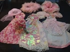Vintage Barbie Doll Clothes Lot Pink Lace Dresses Hats Accessories Mattel Mixed