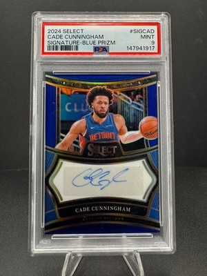 2024-25 Select Signatures Cade Cunningham Auto Blue Prizm /49 PSA 9 Pistons SSP