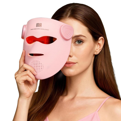 Glow 4D Wireless Red Light Therapy Mask for Face   Dual NIR, 320 Leds, 4 Modes,