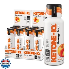 Ketone-IQ Exogenous Ketone Energy Shots with Caffeine - 12 Pack o