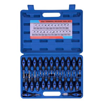 23tlg Auto Elektro Terminal Kabel Crimp Stecker Pin Entriegelung Werkzeug Kit DE