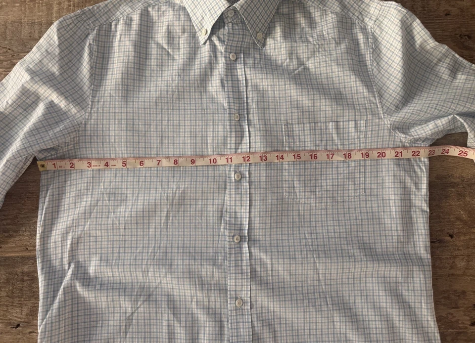 Camisa de vestir Brunello Cucinelli para hombre azul claro/gris claro manga larga grande Foto 3 de 4