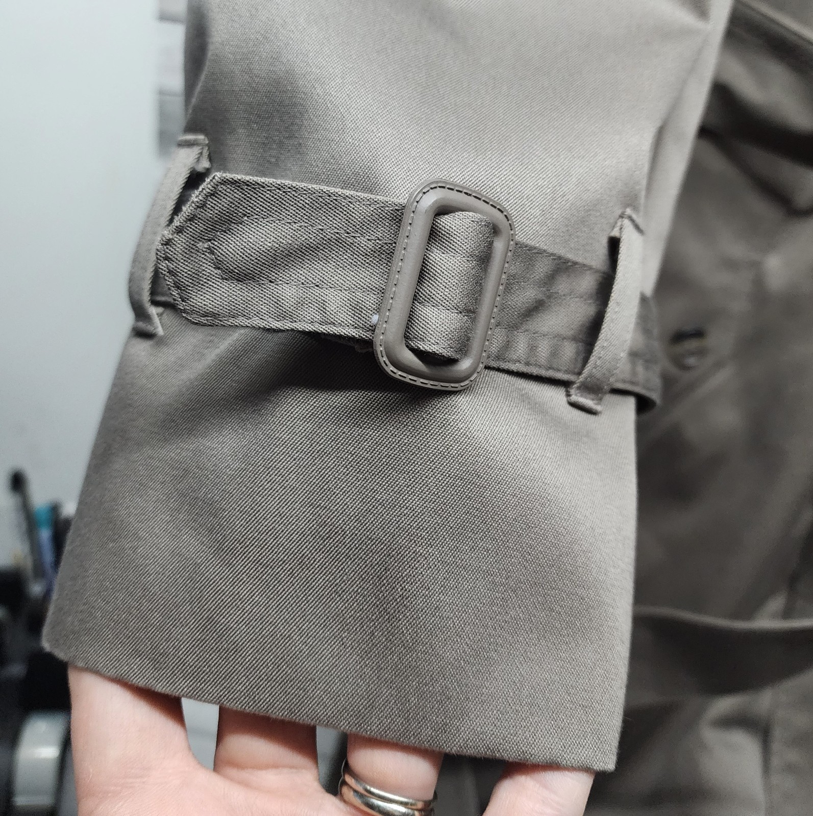 Vintage London Fog Towne Trench Coat Mens 44 Long Double Breasted Liner Belted