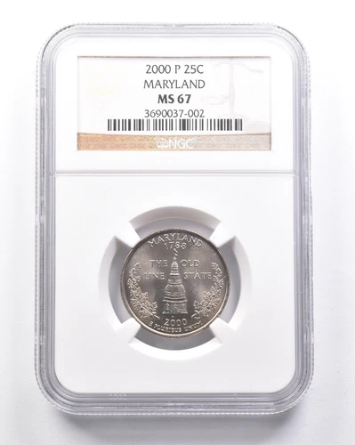 MS67 2000-P Washington State Quarter Maryland NGC *6333