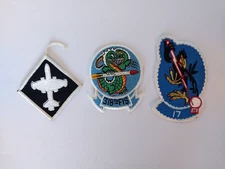 Lot of 3 USAF Air Force B-57 Canberra 318th FIS 17th DSE Vietnam Military Patch