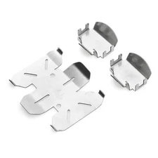 Stainless Steel Chassis Armor Skid Plate Axle Protector for SCX10 PRO AXI03028 a