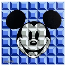 Tennessee Loveless, "Blue 8-Bit Mickey" Limited Edition on Canvas from Disney Fi