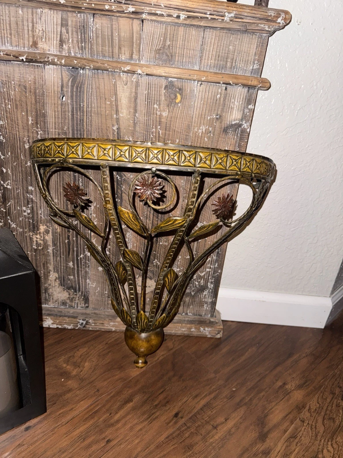Oil Rubbed Bronze Ornate Metal Shelf