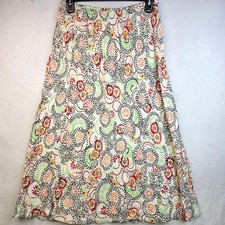 Vintage C L C Floral Midi Skirt 8 Multi Deadstock Fairy Festival Romantic Boho