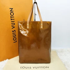 LOUIS VUITTON Tote Bag Shoulder Bag Handbag Reed MM Monogram Vernis M91141