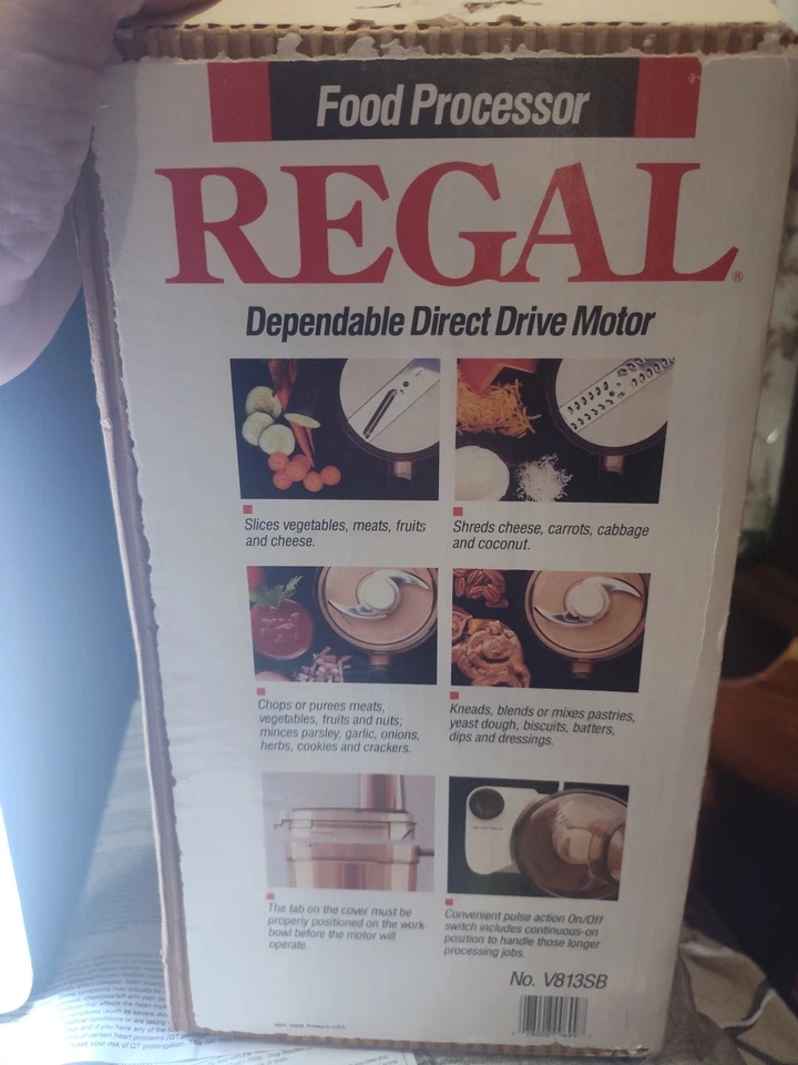 Regal  Compact Food Processor V813SB N.I.B Direct Drive Motor Free Shipping  - Image 4 of 4