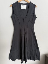 Alabama Chanin Women’s XL Sleeveless Dress Black Fit Flare Knee Length Dress