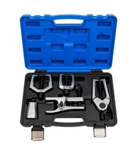 Five-piece adjustable automotive ball joint puller removal tool set