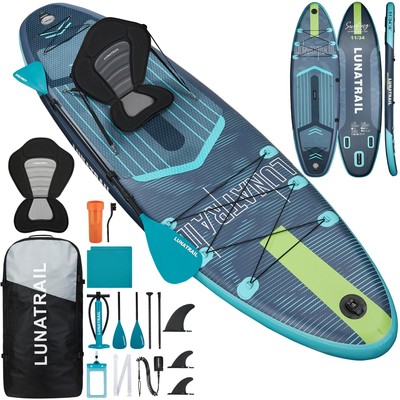 【11'×34''】 Extra Long/Extra Wide Premium Inflatable Stand Up Paddle Board (SUP...