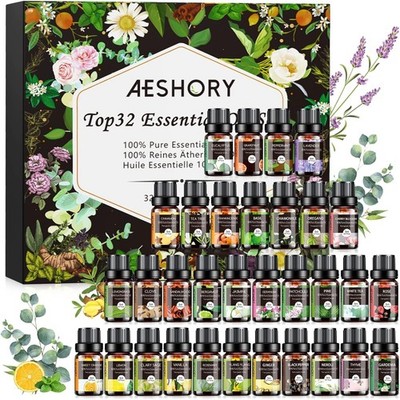 Ätherische Öle Geschenkset 32 x 5ml für Diffuser Aromatherapie Duftöle SPA