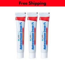 CareAll Hydrocortisone 1% Cream 1oz 3 Pack Anti-Itch Relief Bug Bites Fast Ship