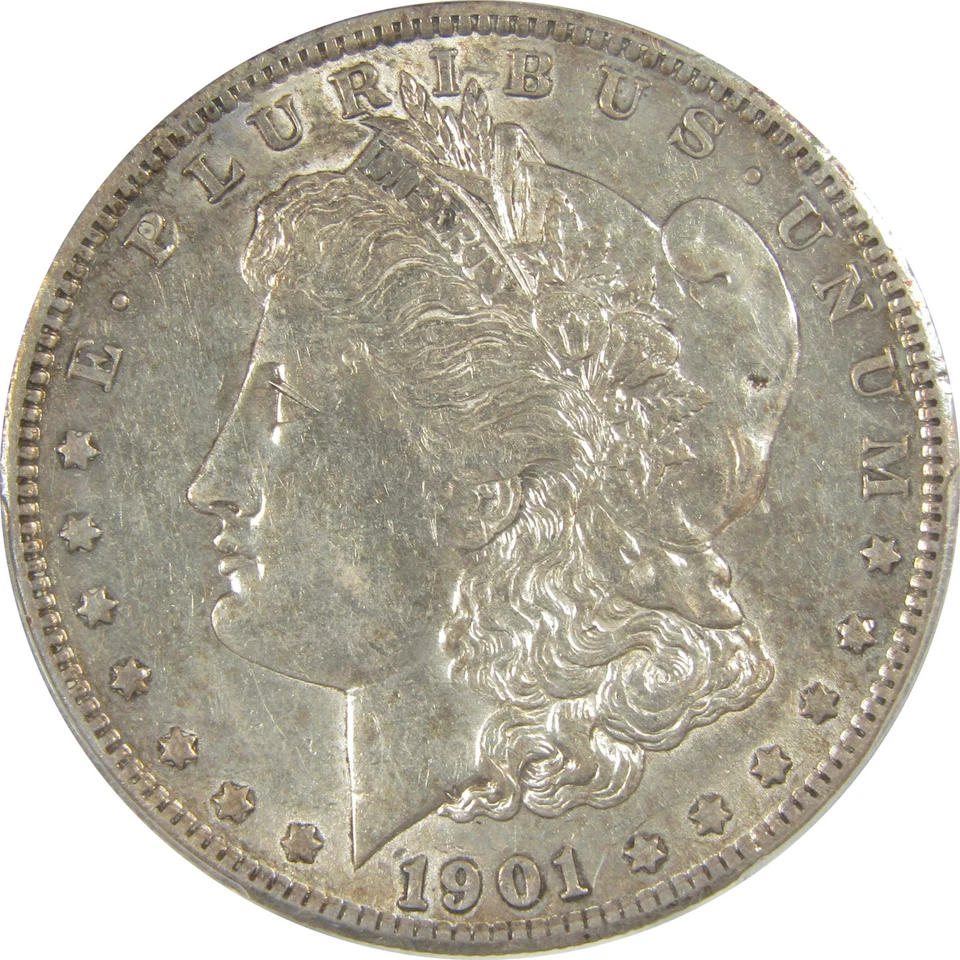 1901 S Morgan Dollar AU 50 PCGS Silver $1 Coin SKU:CPC0605 - Image 3 of 4