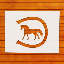 Reusable Quarter Horse Stencil in Horseshoe - StencilAir Template