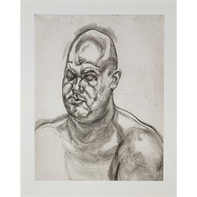 Lucian Freud - Large Head - 40x50 Inch Rolled Canvas Wall Art Print