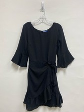 Size M Black Texture Wrap Ladies Dress