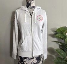 NWT Volcom Stone Women s White Full Zip Fleece Hoodie Size Small Hawaii