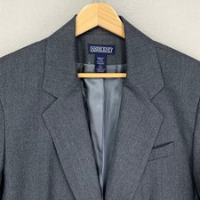 Lands' End Blazer Womens 12 Gray 100 Wool NWT USA Made Career Preppy Heritage