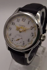 Waltham 6s Pocket To Wrist Watch Conversion 40mm POLYCHROME DIAL c 1900 Movement