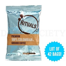 Rituals Coffee 100% Colombian Ground Coffee Foil Pack 1.5oz Case of 42 7.62 per pound