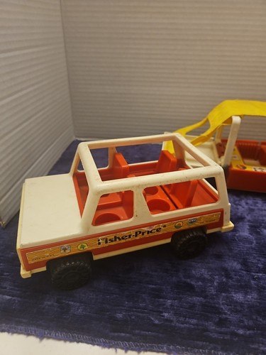 Fisher Price Little People 992 Jeep & Pop-up Camper W/ Figures 1979 - Picture 2 of 10