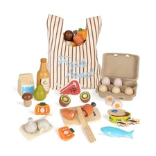 Lehoo Castle Wooden Play Food Sets for Kids Kitchen, Food Toys for ... Fast Ship