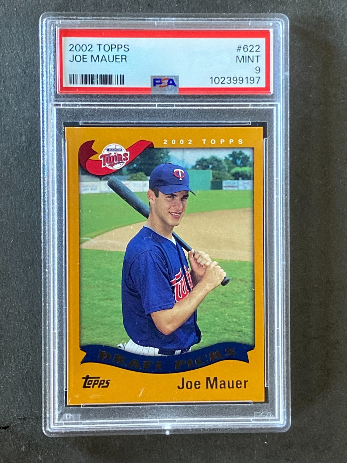 2002 Topps #622 Joe Mauer RC PSA 9