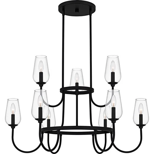 Matte Black  Chandelier from the Viscount Collection - Picture 1 of 6