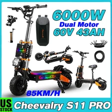 Cheevalry S11Pro 6000W Electric Scooter 43Ah 11" Folding E-Scooter 85KM/H + Seat