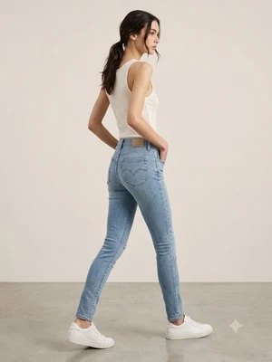 Jean Levi's Skinny - Bleu clair (Retouché, correspond à un 36) - Photo 1/4