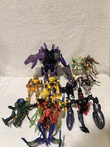 Lot Of 10 Vintage Transformers beast wars action figures