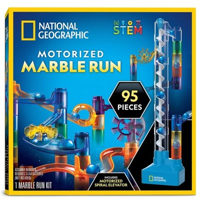 National Geographic Marble Run with Motorized Elevator - 95-Piece Marble Maze...